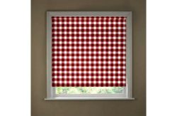 4ft Red Gingham Kitchen Roller Blind.